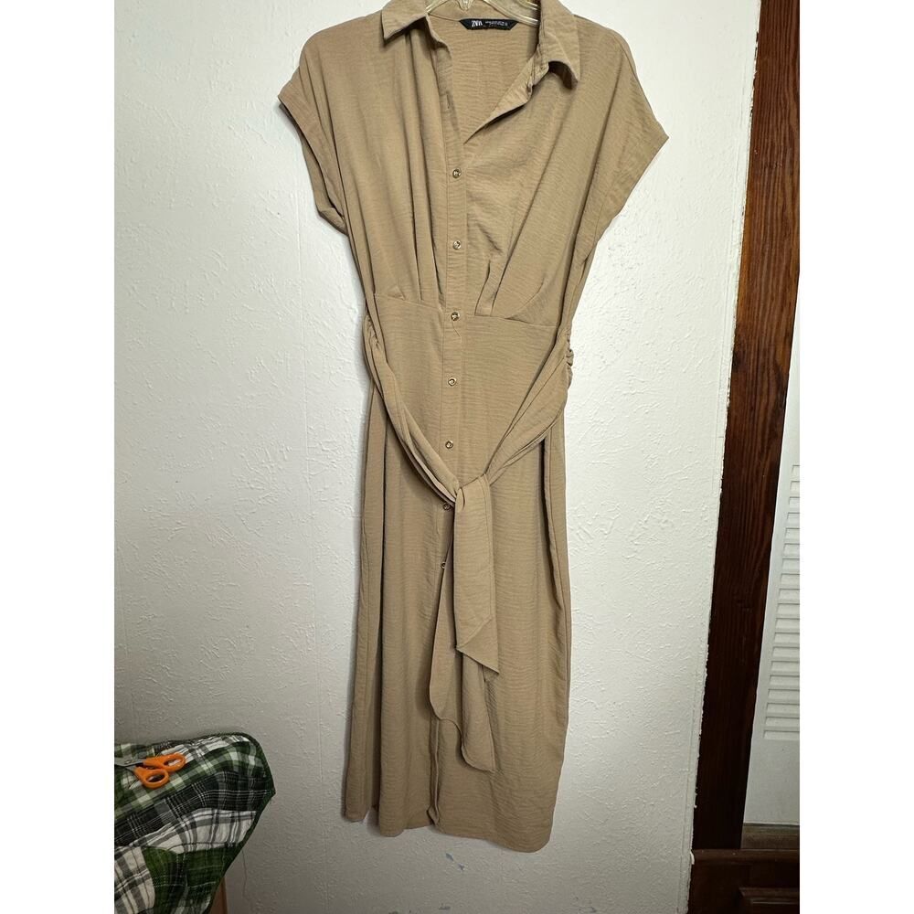Zara Shirt Dress with Belt - Size XS